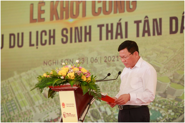 Ông Nguyễn Văn Thi, Ủy viên Ban Thường vụ Tỉnh ủy, Phó Chủ tịch UBND tỉnh Thanh Hóa phát biểu tại sự kiện