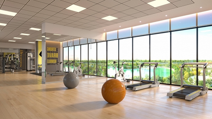  Phòng tập gym hiện đại ở tầng 23 dự án