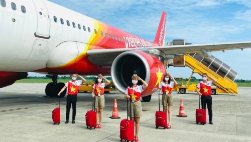 Vietjet khôi phục 48 đường bay nội địa đón khách trên những chuyến bay xanh