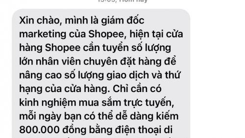 Mạo danh giám đốc marketing của Shopee lừa đảo, nhiều người dính bẫy