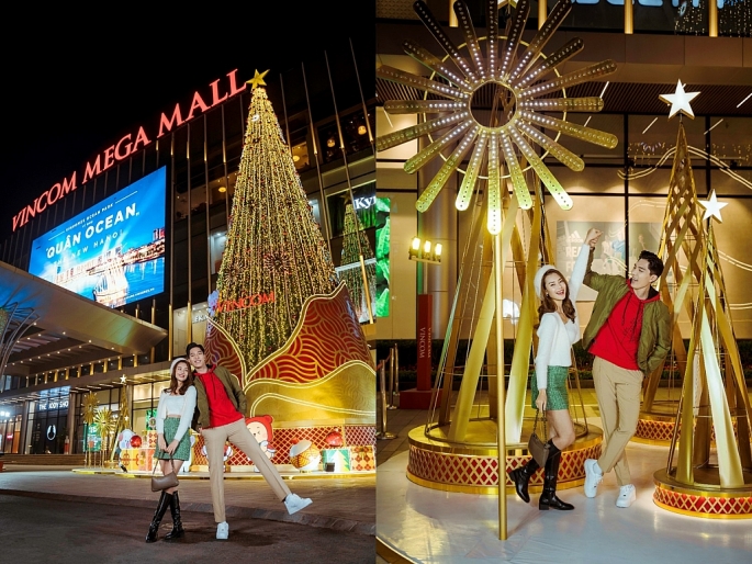 Check-in bên cạnh cây thông hướng ra biển hồ nhân tạo duy nhất tại Hà Nội, trang phục màu đỏ, xanh, trắng được nhiều bạn trẻ lựa chọn để trở nên nổi bật và sở hữu bức ảnh Giáng Sinh “nghìn like”.