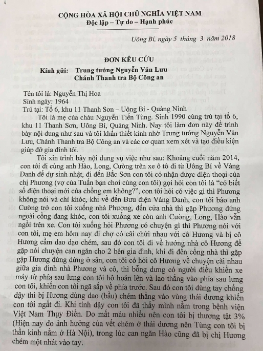 Kỳ 1: Vụ án cố ý gây thương tích bắt nguồn từ… ghen tuông ky 1 vu an co y gay thuong tich bat nguon tu ghen tuong