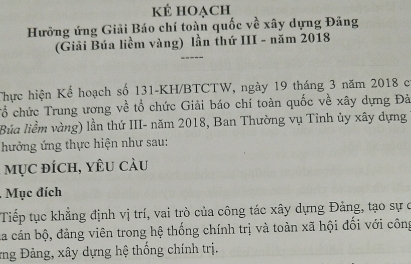 Vĩnh Phúc: Hưởng ứng Giải báo chí toàn quốc về xây dựng Đảng lần thứ III