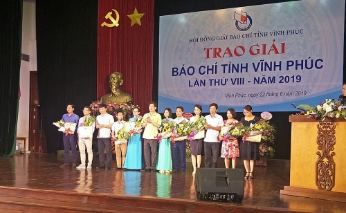 32 tác giả xuất sắc nhận Giải báo chí tỉnh Vĩnh Phúc lần thứ VIII năm 2019