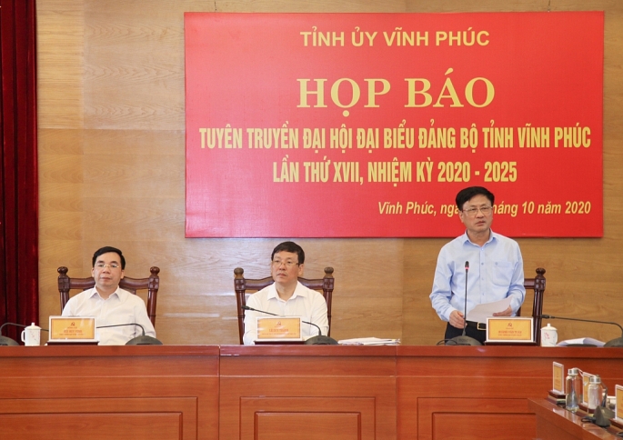 vinh phuc hop bao tuyen truyen dai hoi dang bo tinh lan thu xvii nhiem ky 2020 2025