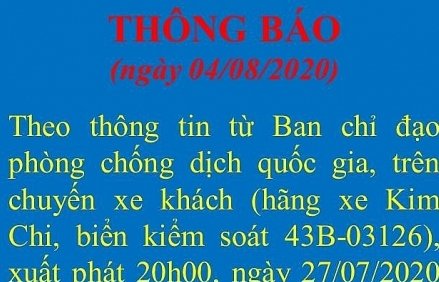 Xe khách Kim Chi Đà Nẵng- Hà Nội có bệnh nhân Covid-19 đã ghé Bến xe Nước Ngầm ngày 28-7