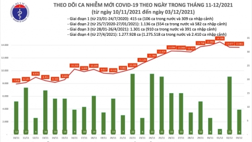Đến ngày 3-12 tổng số ca tử vong do Covid-19 tại Việt Nam là 25.858 trường hợp