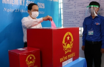 Phó Chủ tịch Thường trực Quốc hội Trần Thanh Mẫn bỏ phiếu tại Cần Thơ