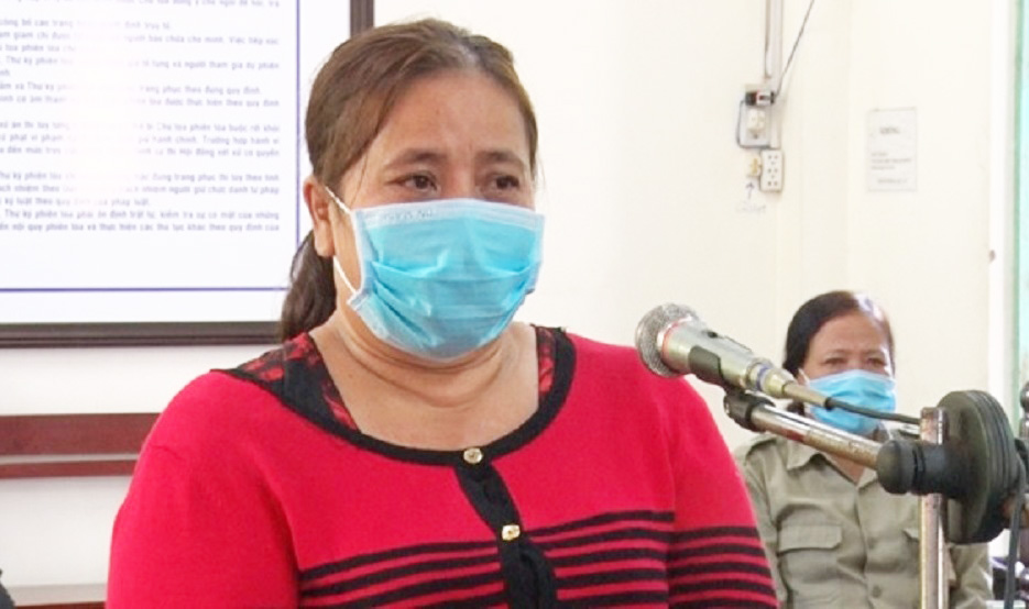 Bị cáo Trần Thị Tuyền tại phiên tòa