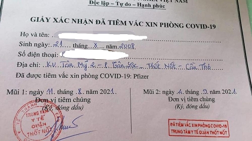 Cần Thơ: Xử lý nghiêm việc tiêm vắc xin cho 57 trường hợp dưới 18 tuổi