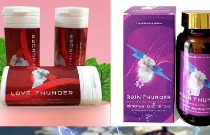 Sản phẩm Love thunder, Rain thunder, Big thunder quảng cáo gây hiểu lầm như thuốc chữa bệnh