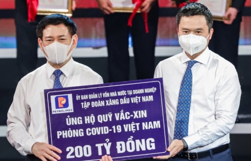 Tập đoàn Xăng dầu Việt Nam đóng góp 200 tỷ đồng ủng hộ Quỹ vắc xin phòng, chống Covid-19