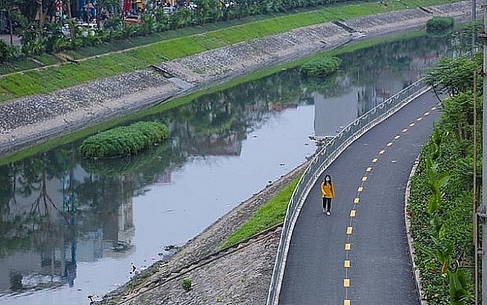 Một số con sông của Hà Nội đã được cải thiện đáng kể về môi trường nước (Ảnh tư liệu) 