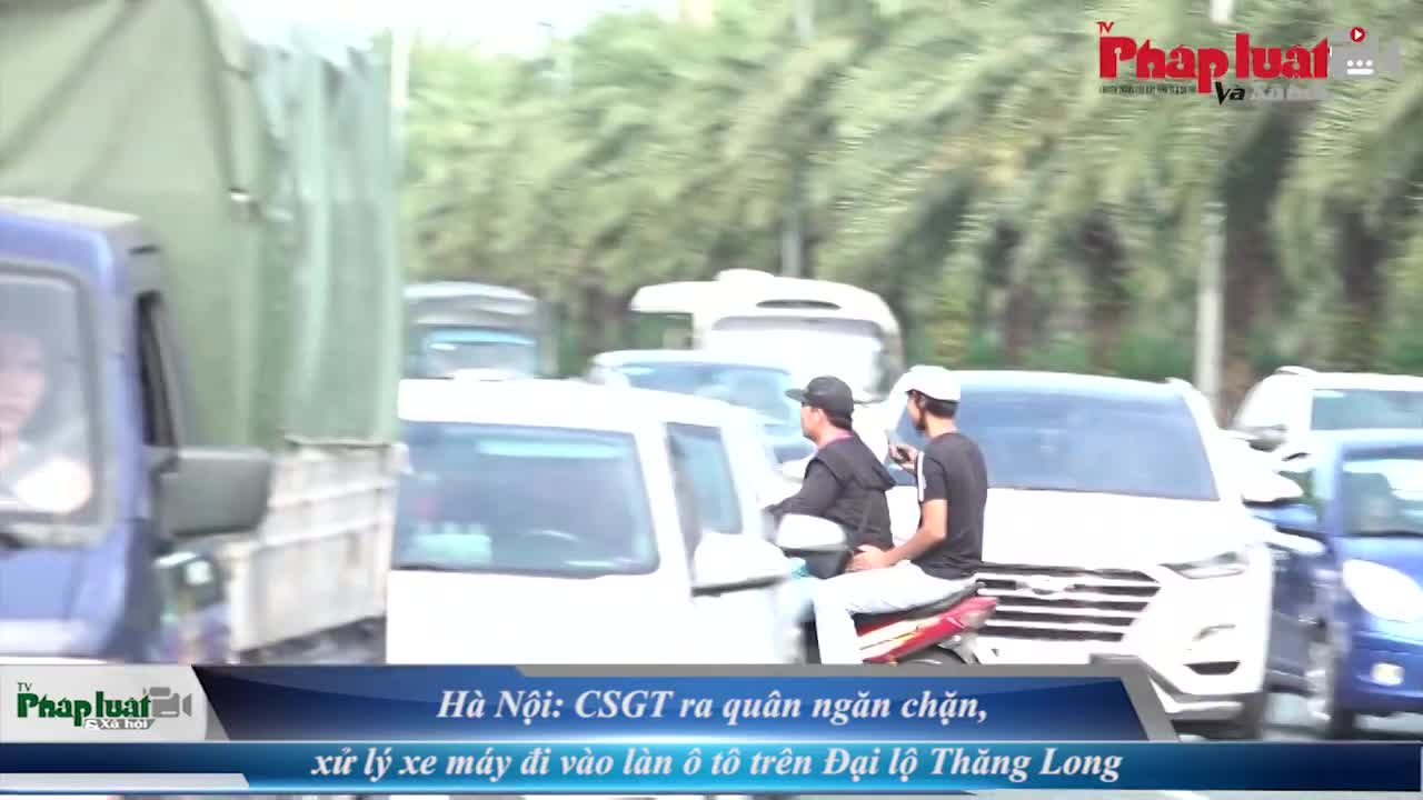 Hà Nội: Bị tạm giữ xe máy vì cố tình đi vào cao tốc Đại lộ Thăng Long