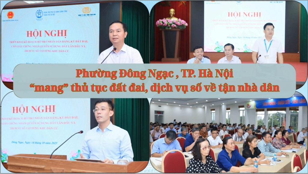 Phường Đông Ngạc “mang” thủ tục đất đai, dịch vụ số về tận nhà dân
