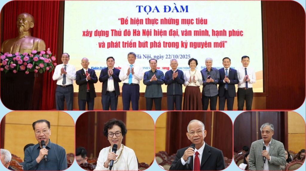 Tọa đàm “Để hiện thực những mục tiêu xây dựng Thủ đô Hà Nội hiện đại, văn minh, hạnh phúc và phát triển bứt phá trong kỷ nguyên mới”